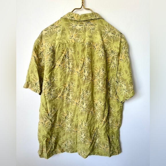 It’s 5 O’Clock Somewhere Green Silk Tropical Short Sleeve Hawaiian Shirt Med - Picture 3 of 7